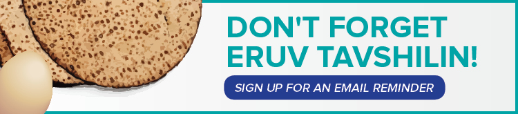 Sign up for the Eruv Tavshilin Reminder Email