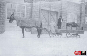 1919, Marlo with the horse & sleigh